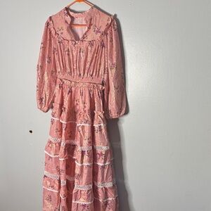 Floral Pink Maxi Dress